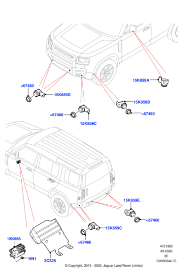 LR137887 - Land Rover Sensor - Parking Aid System