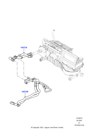 LR006147 - Land Rover Hose - Heater Water