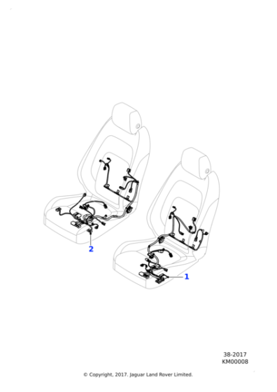 J9C14882 - Jaguar Passenger seat harness
