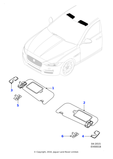 T4A11671LKP - Jaguar Sunvisor