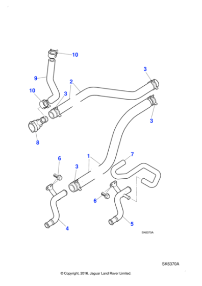 NCA3945CD - Jaguar Heater feed hose