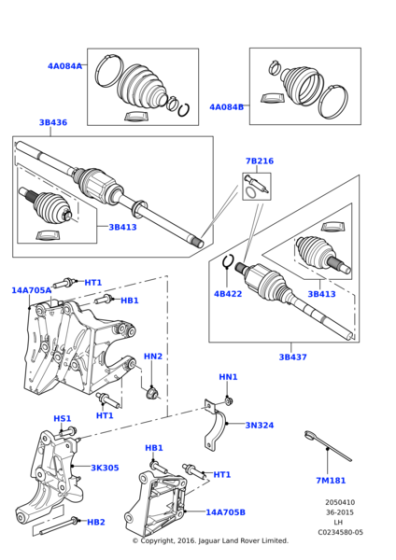 LR061595 - Land Rover Shaft And CV-Joint