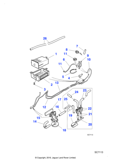 NNA6108AB - Jaguar Carbon canister mounting bracket