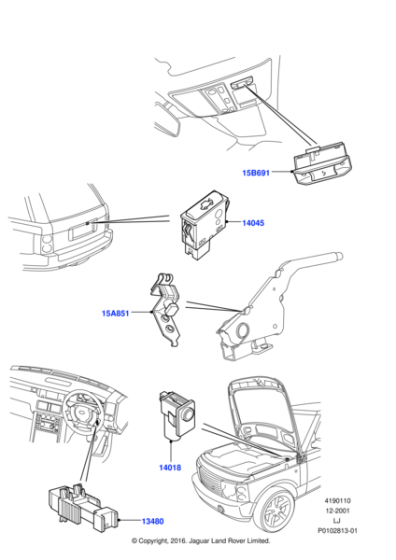 YXL000010PUY - Land Rover Switch