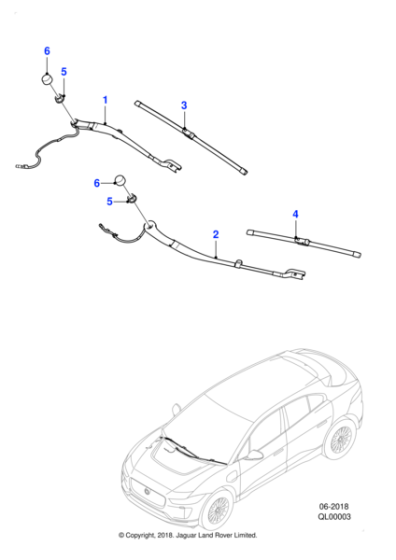 T4K4111 - Jaguar Wiper arm