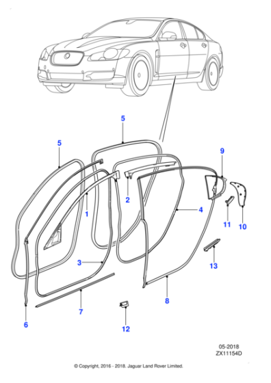 C2Z27139 - Jaguar Door seal