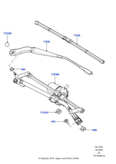 LR056308 - Land Rover Blade - Wiper