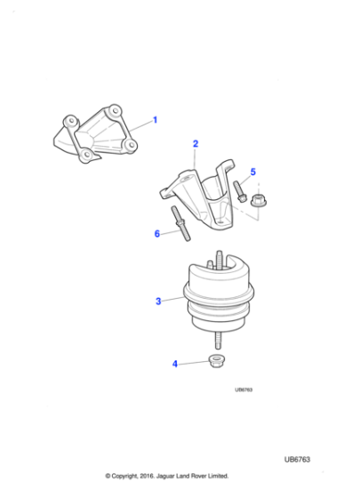 XR857743 - Jaguar Engine mounting
