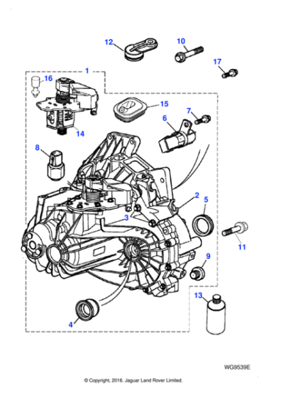 C2S13885 - Jaguar Output shaft oil seal