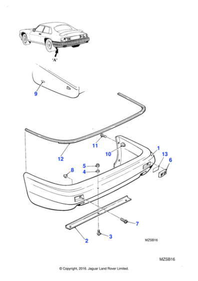 AGU2555 - Jaguar Self tapping screw/washer