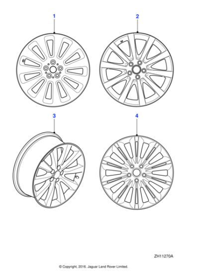 C2Z2649 - Jaguar Alloy road wheel