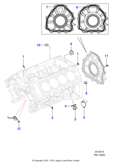 AJ89178 - Jaguar Cylinder block dowel