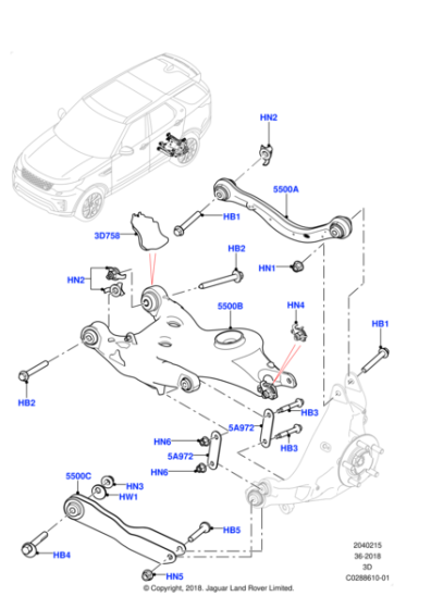 LR139497 - Land Rover Arm - Rear Suspension