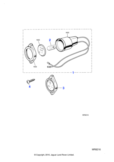 DAC3015 - Jaguar Door warning lamp
