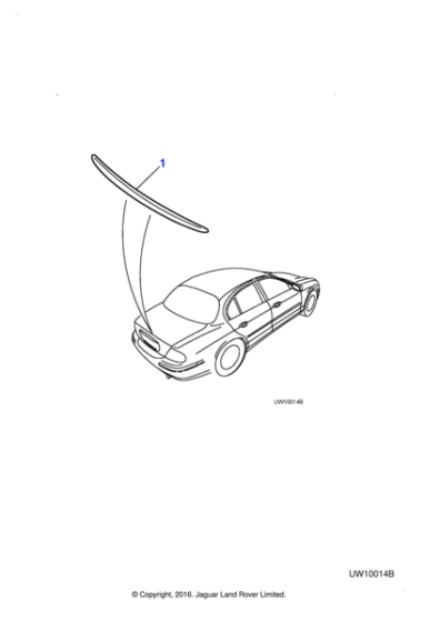 XR837448XXX - Jaguar Trunk lid spoiler