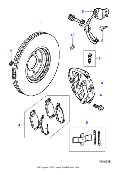 C2C11645 - Jaguar Brake caliper