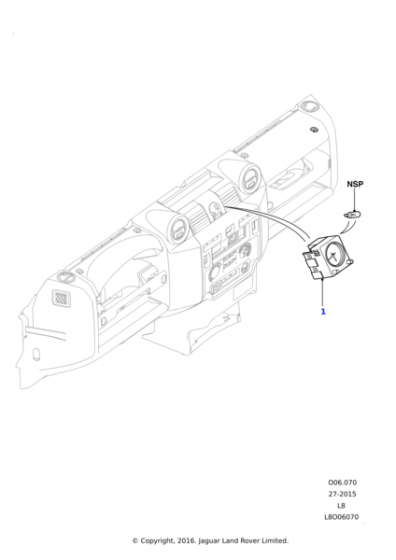LR069025 - Land Rover Clock