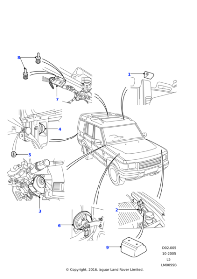 YWY000080 - Land Rover Receiver radio remote