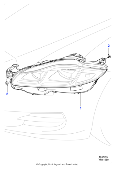 C2D60286 - Jaguar Headlamp