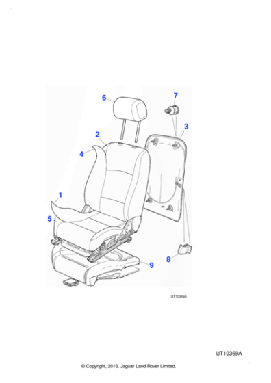 XR841417LEG - Jaguar Squab cover