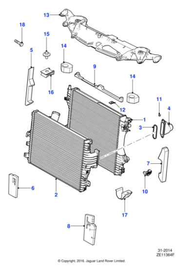 C2D43163 - Jaguar Intercooler