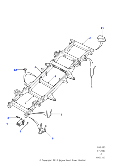 KVB100100 - Land Rover Crossmember assembly-chassis frame