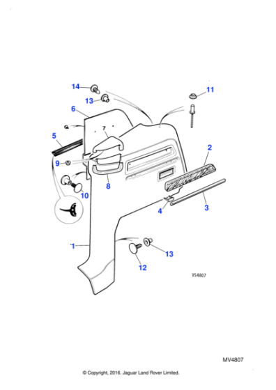 AGU2533J - Jaguar Fir tree fastener