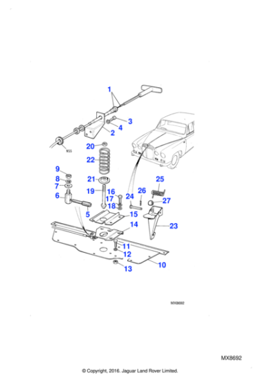 BD33400 - Jaguar Bonnet safety catch