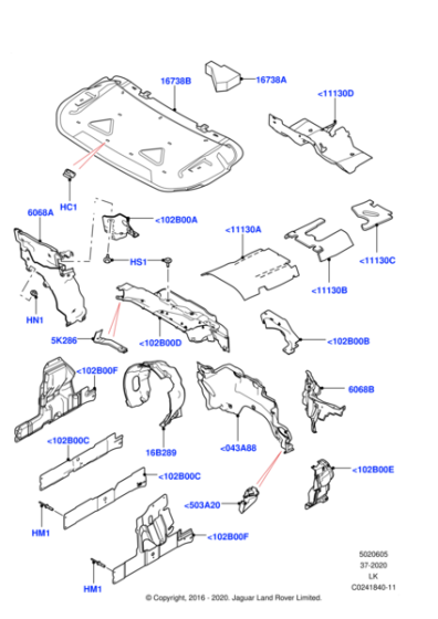LR140794 - Land Rover Insulator - Engine Compartment