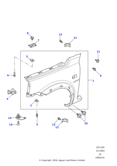 ASU490031 - Land Rover Bracket-fender support