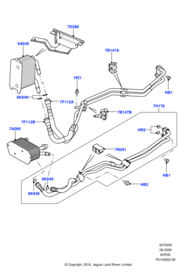 UBP500300 - Land Rover Tube - Oil Cooler