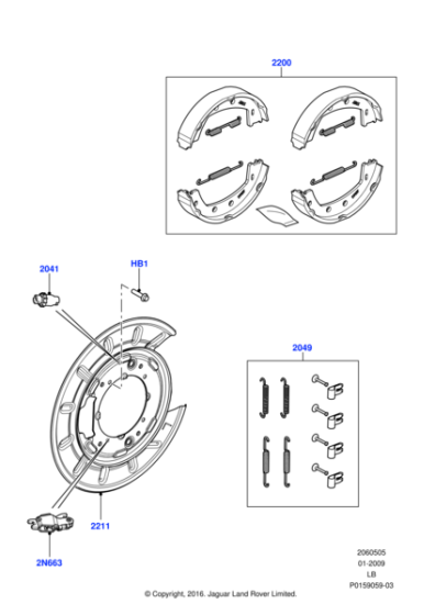 LR001172 - Land Rover Lever - Parking Brake Operating