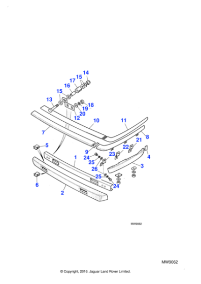 BCC6117 - Jaguar Bumper bracket