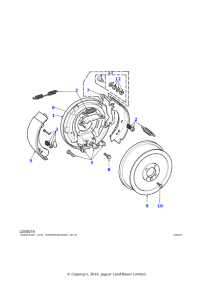 ICW100000 - Land Rover Kit-transmission brake shoe retention