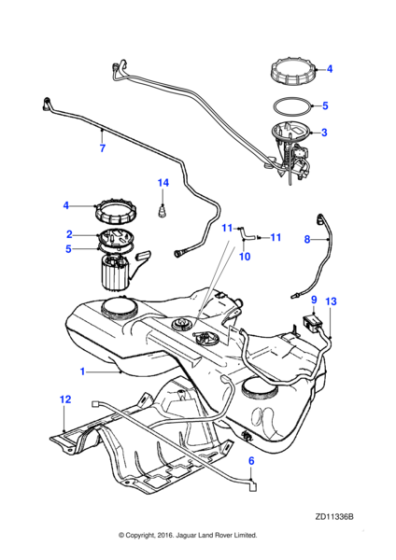 C2Z11082 - Jaguar Fuel tank