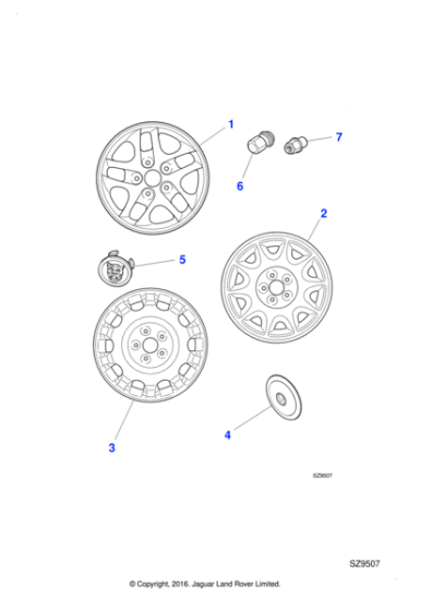 JLM11314 - Jaguar Road wheel fitting kit
