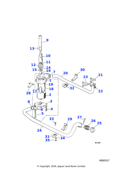 C22595 - Jaguar Oil delivery pipe