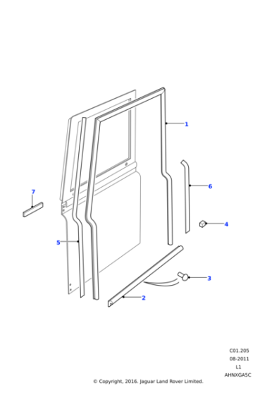 LR028972 - Land Rover Pad - Rubber
