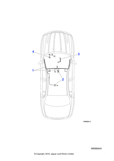 C2S42837 - Jaguar Air conditioning harness