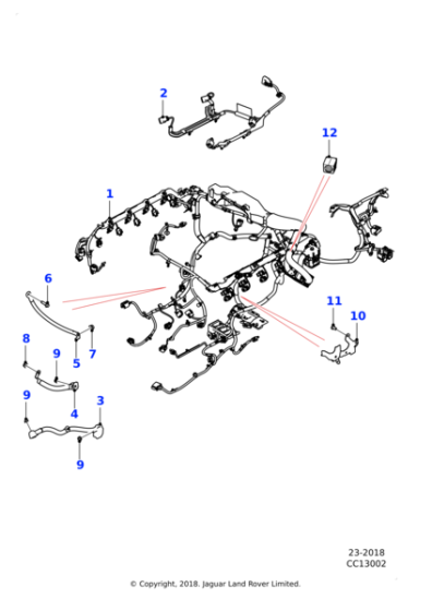 AJ813978 - Jaguar Engine management harness