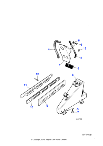 BDC7895 - Jaguar Trunk fume baffle panel