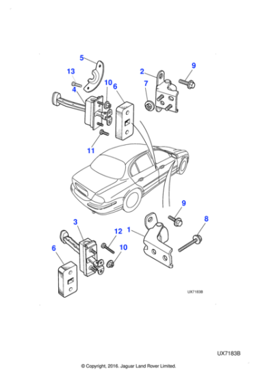 XR856619 - Jaguar Door hinge
