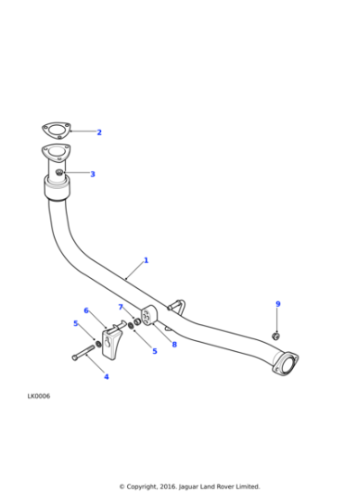 WCD000500 - Land Rover Downpipe assembly exhaust system