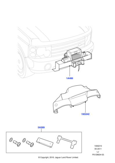 DRE500100PVJ - Land Rover Kit - Licence Plate Bracket