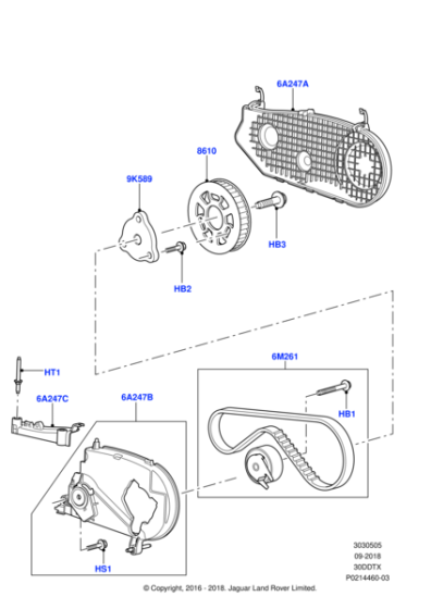 LR016656 - Land Rover Kit - Fuel Pump Drive Belt