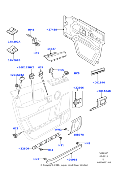 EYC000230 - Land Rover Clip-Retaining