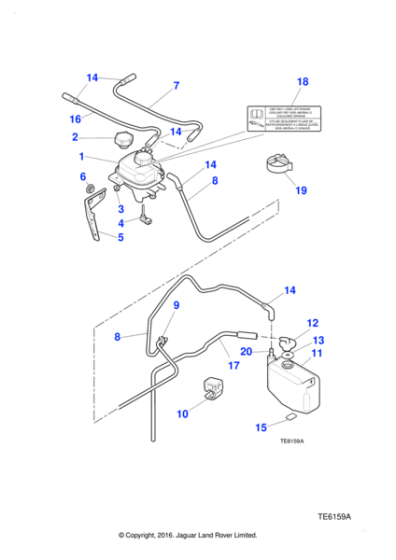 MJD4400AB - Jaguar Coolant reservoir