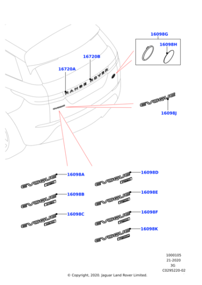 LR135473 - Land Rover Name Plate
