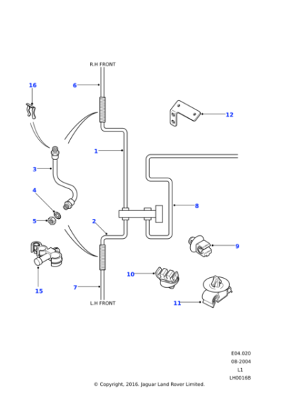 ANR3615 - Land Rover Pipe assembly brake