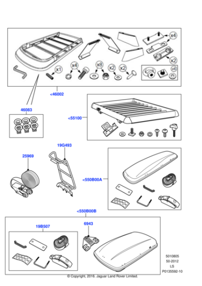 CAN500040 - Land Rover Kit - Luggage Rack